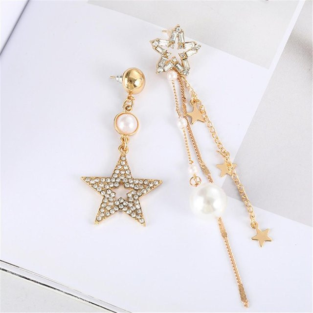 Allbestart Ohrringe, Kupfer, Gold, Zirkonia, Perle, Damen - Bild 1