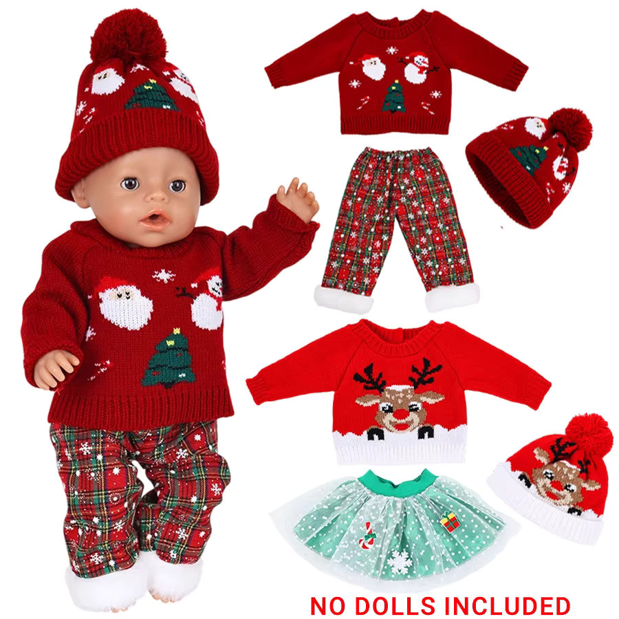 dearbei Strickpuppen-Kleidungsset, Weihnachten, ab 0 Jahre, Set / Bundle - Bild 4