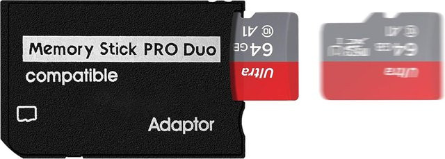 Sony TF zu MS Memory Stick Pro Duo Adapter Kartenleser in Schwarz für Sony PSP 1000 2000 3000 SD Kartenkonverter für PlayStation Gaming Zubehör - Bild 1