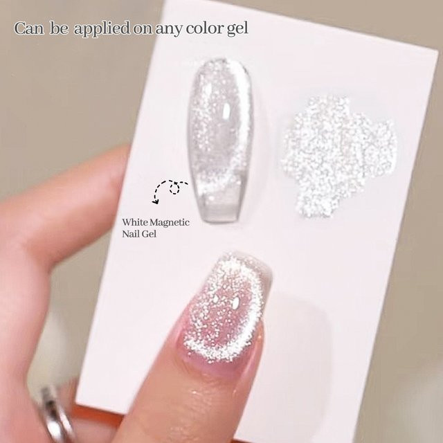 Four Lily Magnet-Gel-Nagellack, Weiß, Glänzend, 10 ml - Bild 1
