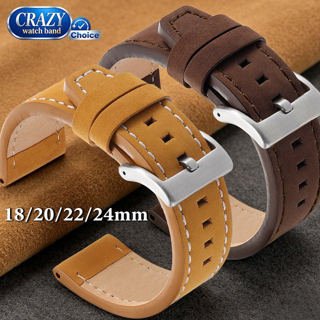 crazyband Uhrenarmband Echtleder, Herren - Bild 1
