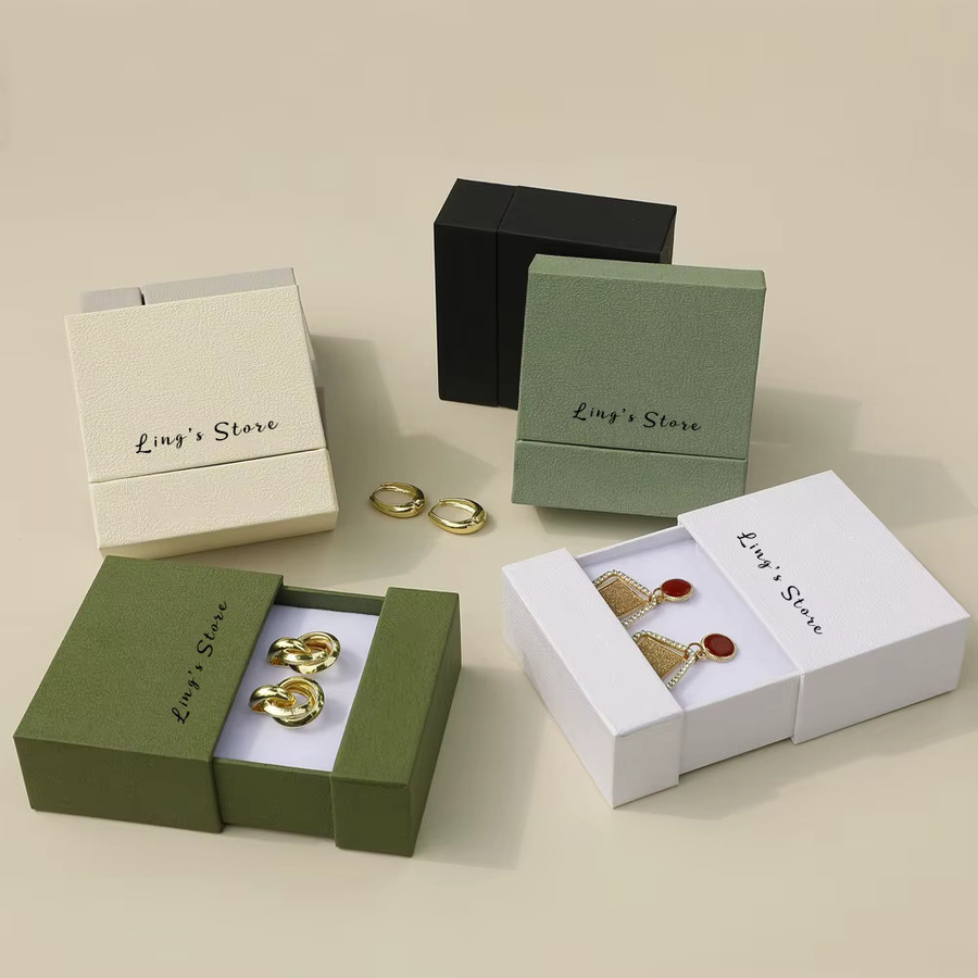 Personalisierte Schmuck-Geschenkbox mit Schwamm für Ringe, Ohrringe und Armbänder, B/T/H: 9 x 9 x 3,5 cm - Bild 2