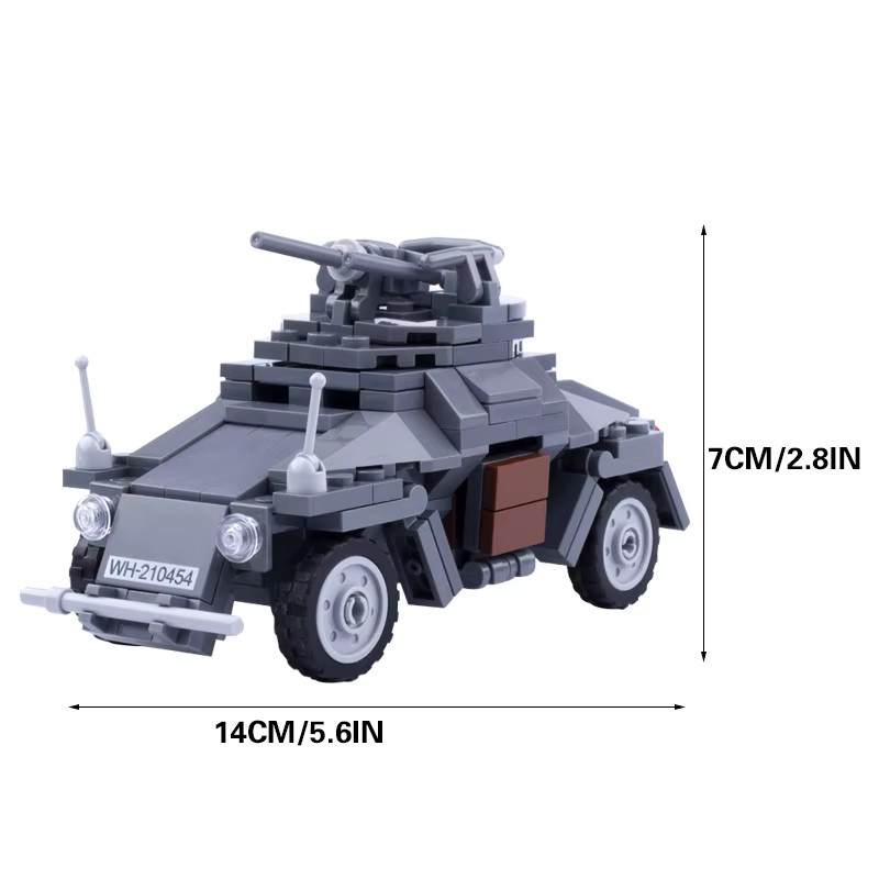 BRICKPANDA WWII Militär Fahrzeug Bausteine LKW Zubehör Bunt / Mehrfarbig - Bild 2
