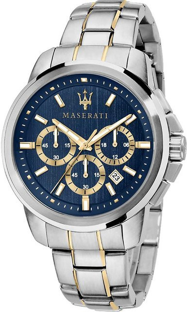 Maserati Chronograph, Quarz, Edelstahl, Blau, 44 mm, Herren - Bild 1