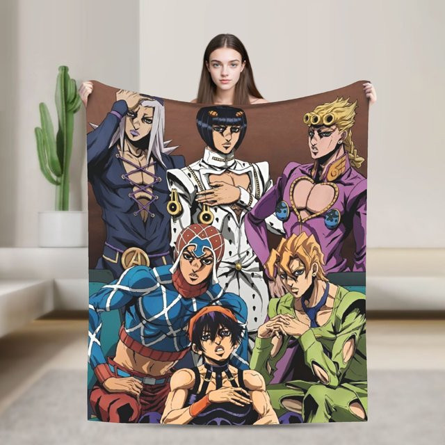 JoJo Bizarre Adventure Flanell Steppdecke Multicolour ultraweich und atmungsaktiv - Bild 1