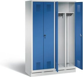 C+P Spind Evolo mit Front in Enzianblau und Korpus in Lichtgrau, H x B x T: 180 x 119 x 50 cm - Bild 1