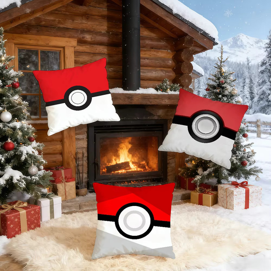 Potdemiel Pokemon Kissenbezug mit Grafikdesign, Mehrfarbig, Durchmesser: 30 cm - Bild 2