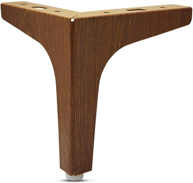 Ersatz Möbelbeine Dreieck aus Metall in Braun Matt für Schrank Sofa und Stuhl, Höhe: 10 cm - Bild 1