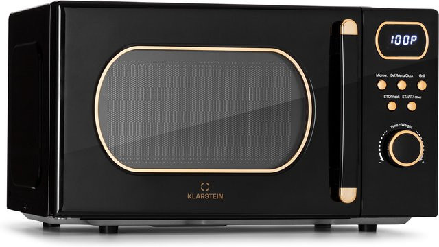 Klarstein Julieta Mikrowelle mit Grill, 20 l, Schwarz, 8 Programme - Bild 1