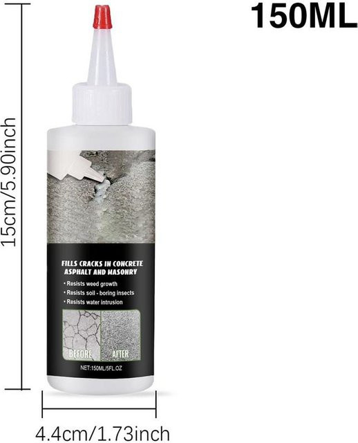 Ora Home Asphalt Rissfüller aus Bitumen zur wasserdichten Rissreparatur für Asphalt und Beton, 150 ml, Schwarz - Bild 1
