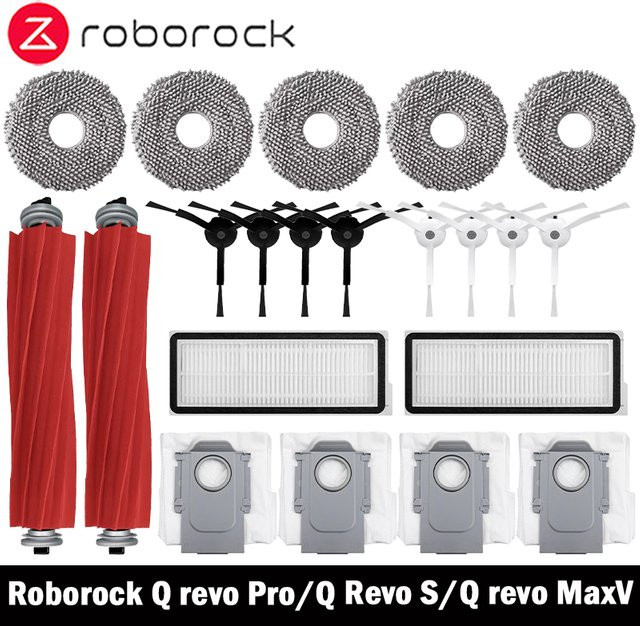 Roborock Zubehör-Set für Q Revo MaxV, Q Revo S und Q Revo Pro mit Staubbeuteln, Seitenbürsten, Hauptbürste, HEPA-Filtern und Wischtüchern in Multicolour - Bild 1