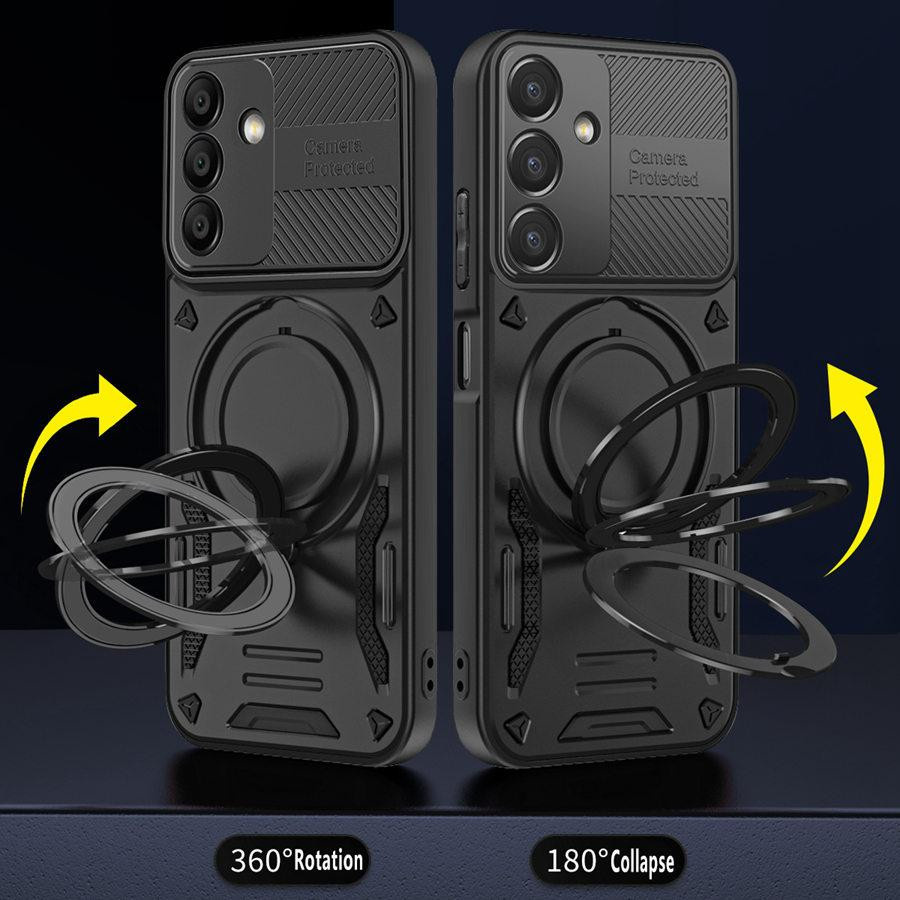 Stoßfeste Handyhülle mit Ringständer und Autohalterung für Samsung Galaxy S25 S24 S26 A56 A55 A36 A35 A33 A26 A25 A17 A16 A15 A14 A13 A07 A06 in Hellrosa - Bild 2