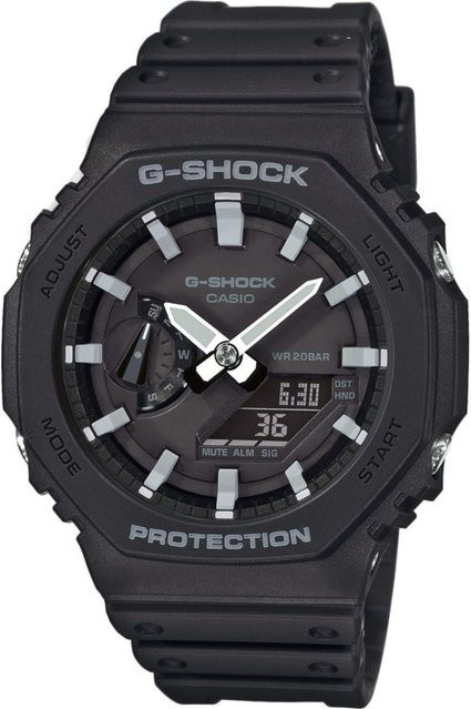 Casio G-Shock Armbanduhr, Quarz, Kunststoff, Schwarz, 45 mm, Herren - Bild 1