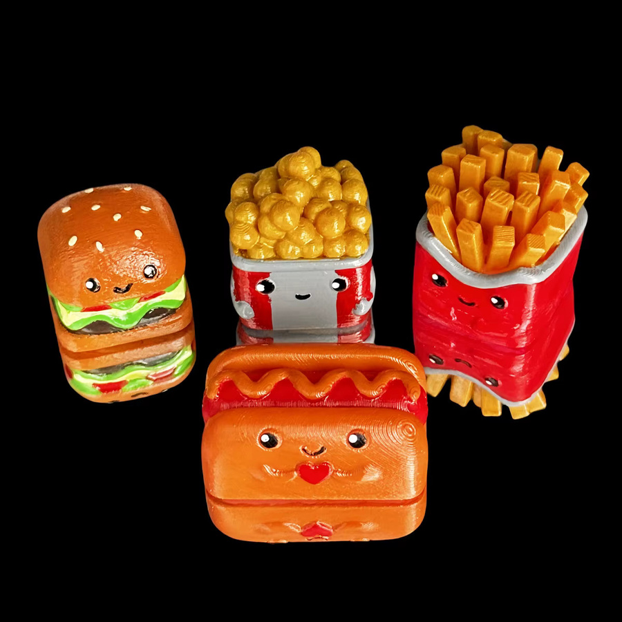 Kawaii Hamburger Tastenkappen für mechanische Tastaturen mit Kreuzachse in Multicolour - Bild 2