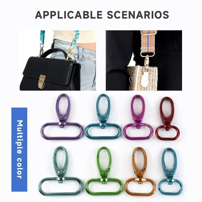 Meetee Metall Taschenschnallen mit Karabinerverschluss und drehbarem Trigger-Clip, 20 mm bis 38 mm - Bild 4