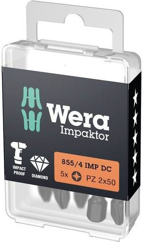 Wera Kreuzschlitz-Bit 3 F 6.3 Set 5 Stück in Multicolour - Bild 1