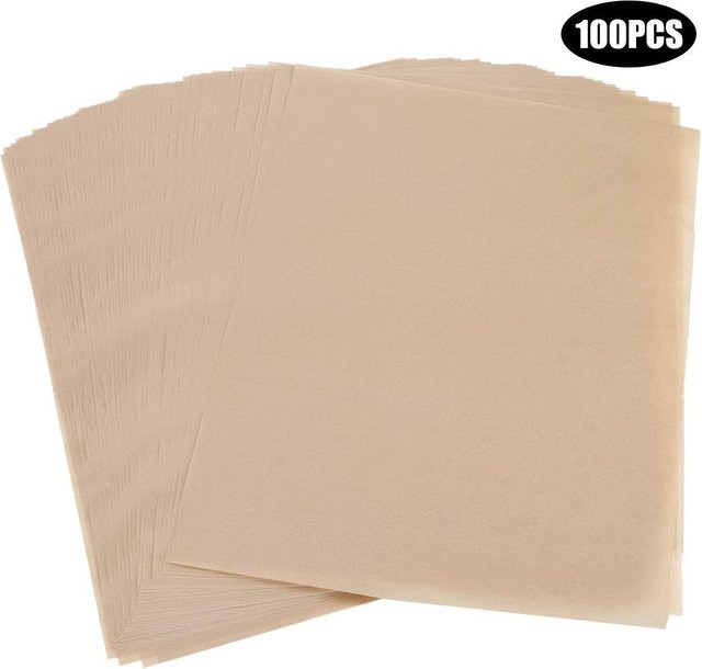 CosyHome Antihaft-Backpapier Set aus Silikon, 100 Stück Backbögen, Braun, B/T: 30 x 40 cm - Bild 1