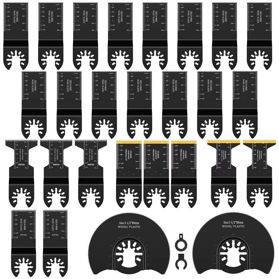 Hands DIY Set mit 27/12 Stück oszillierenden Sägeblättern als universelle Multi-Tool-Schneidklingen zum Schneiden von Holz, Metall und Kunststoff - Bild 7