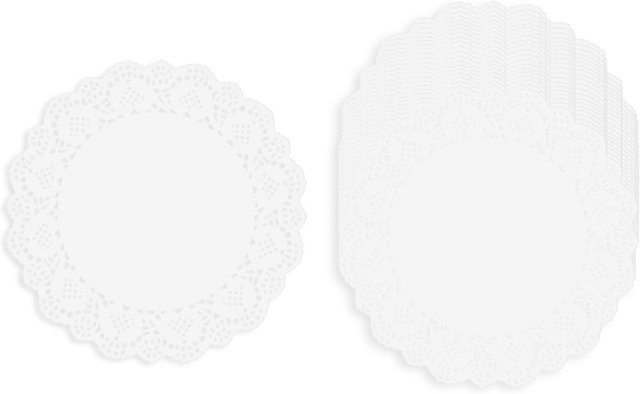 VBS Spitzendeckchen aus Papier in Weiß, 20 Stück, Durchmesser: 15,5 cm - Bild 1