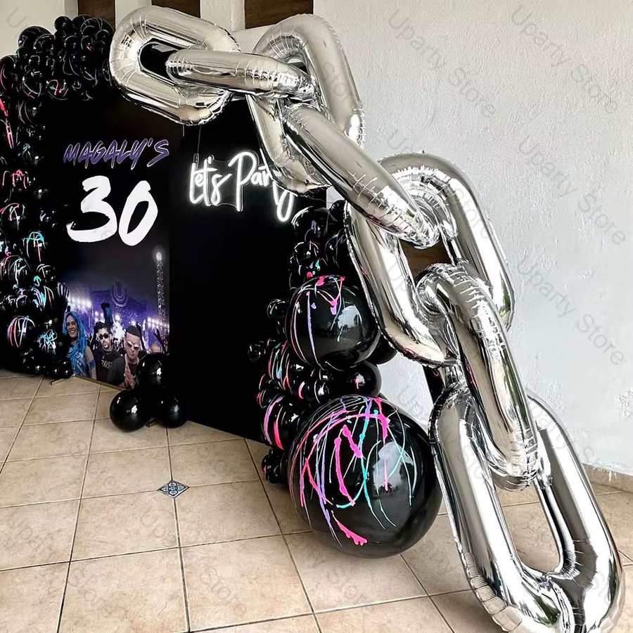 10 Stück MicroPlush Folienkettenballons in Silber und Gold für deine Party-Dekoration, 16 und 32 Zoll - Bild 2