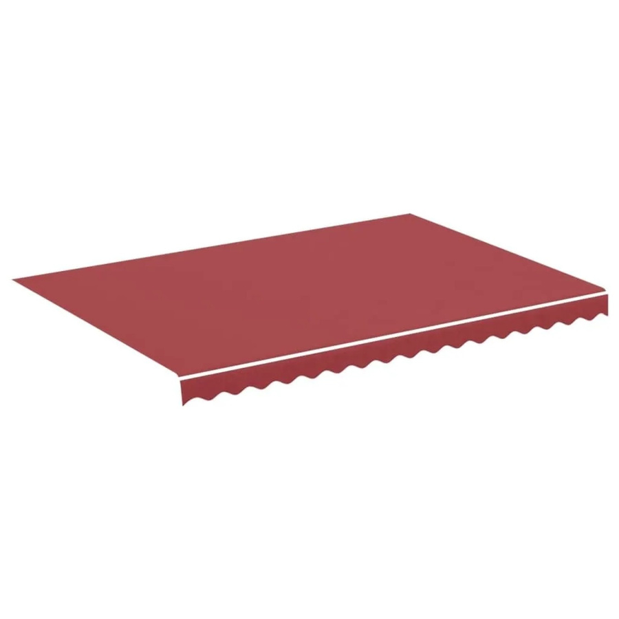 DELUKE Markisenbespannung aus Polyester in Rot, Wasserabweisend und Reißfest, Ersatzstoff für Markisenrahmen mit Volant, Breite: 350 cm, Tiefe: 250 cm - Bild 2