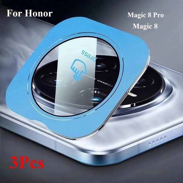 3er-Set Honor Magic 8 Pro Objektivschutz aus gehärtetem Glas, transparent - Bild 1