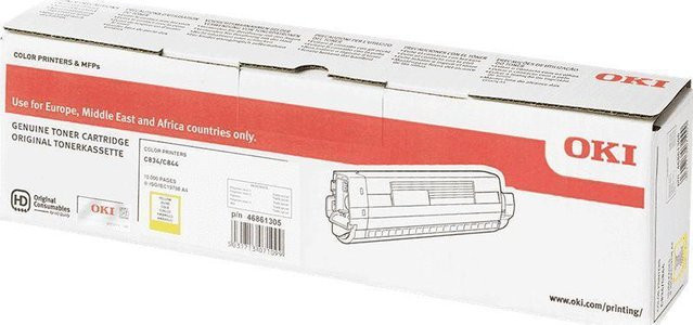 OKI Original Tonerkartusche für Laserdrucker, Gelb, 46861305 - Bild 1