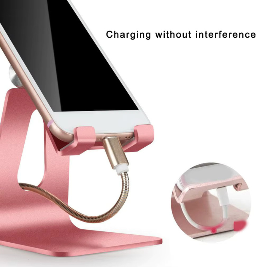 Faltbarer Schreibtisch Telefon Halter als tragbarer Universal Handy Desktop-Ständer in Gold - Bild 2
