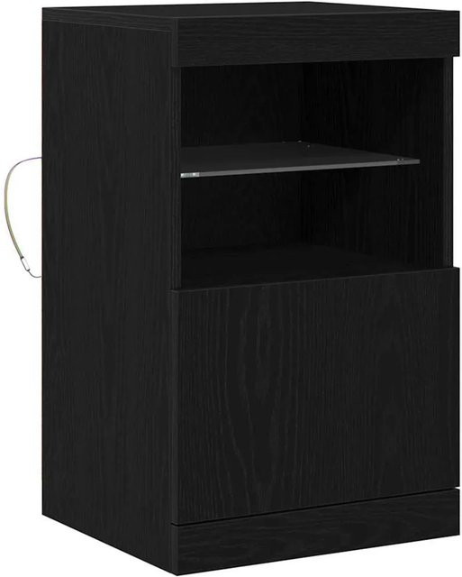 vidaXL Sideboard Schwarze Eiche mit integrierter Beleuchtung, B/T/H: 41 x 37 x 67 cm - Bild 1