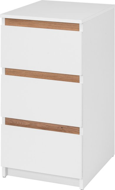 LIVARNO HOME Kommode GENF mit Wechselblende in Eiche Braun und Weiß - Bild 1
