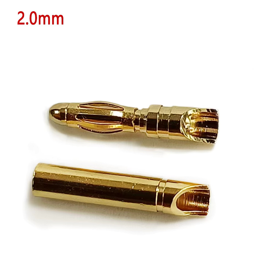 Amass Vergoldete Bullet Bananenstecker Männlich und Weiblich für ESC Lipo RC Batterien in 2,0 mm, 3,5 mm und 4,0 mm - Bild 2