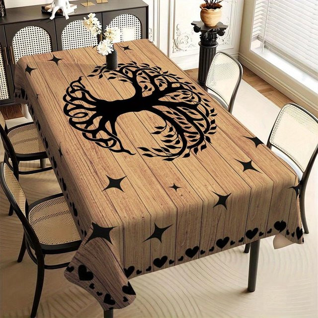 JMG Household Supplies Tischdecke aus Polyester mit floraler Jacquard-Webung und Stickereien, Mehrfarbig, B/L: 100 x 160 cm - Bild 1