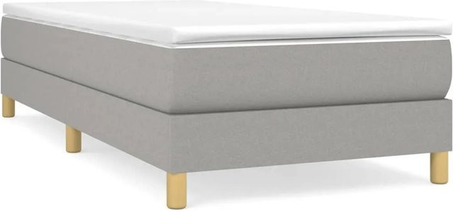vidaXL Boxspringbett modern in Grau mit Stoffbezug, B/T/H: 90 x 190 x 25 cm - Bild 1