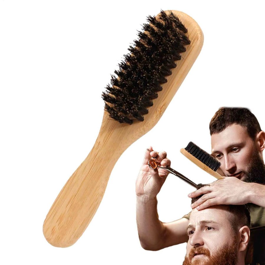 Wildschweinborsten-Reinigungsbürste mit Holzgriff, Unisex - Bild 2