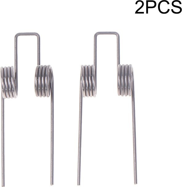 HUXUAN Doppel-Metall-Torsionsfeder Set, 2 Stück, Farbe: Silber, Drahtdurchmesser: 1,1 mm, Außendurchmesser: 10,5 mm - Bild 1