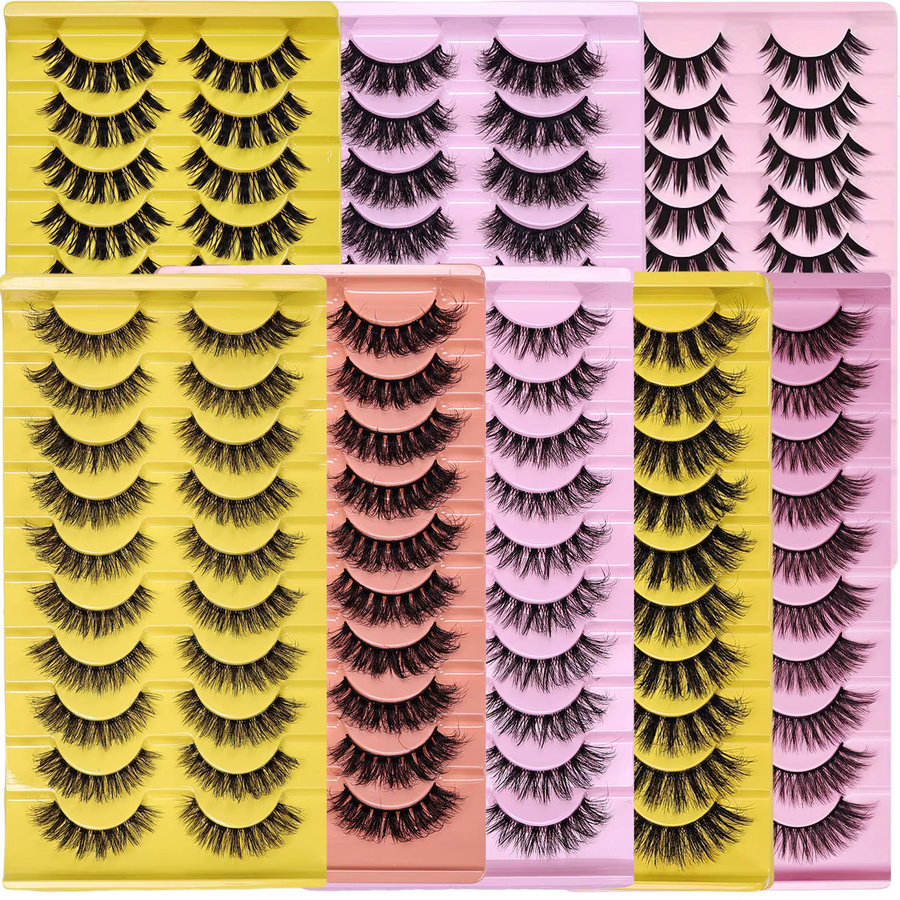 JIEFUXIN Künstliche Wimpern, Wispy Strip, Unisex - Bild 5