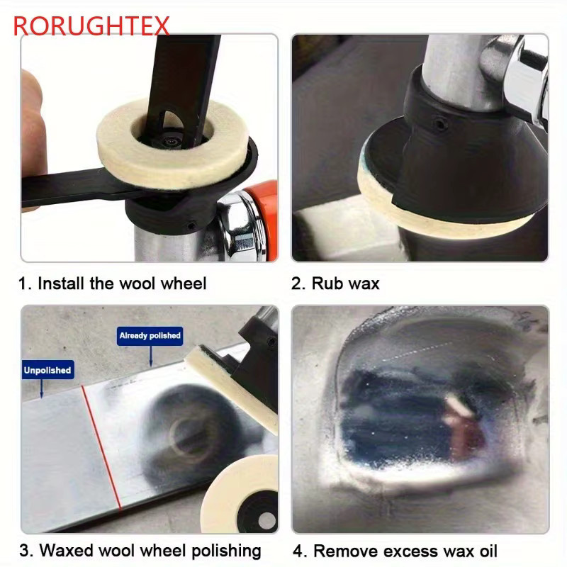 SLADE Wolle Polierscheibe Filzpolster für Winkelschleifer Durchmesser: 75 mm zur Polierung von Metall, Marmor, Glas und Keramik - Bild 4
