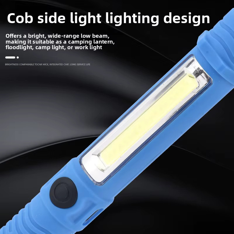 QHSPE Wiederaufladbare LED-Arbeitsleuchte mit Magnet und COB-Licht in Blau - Bild 4
