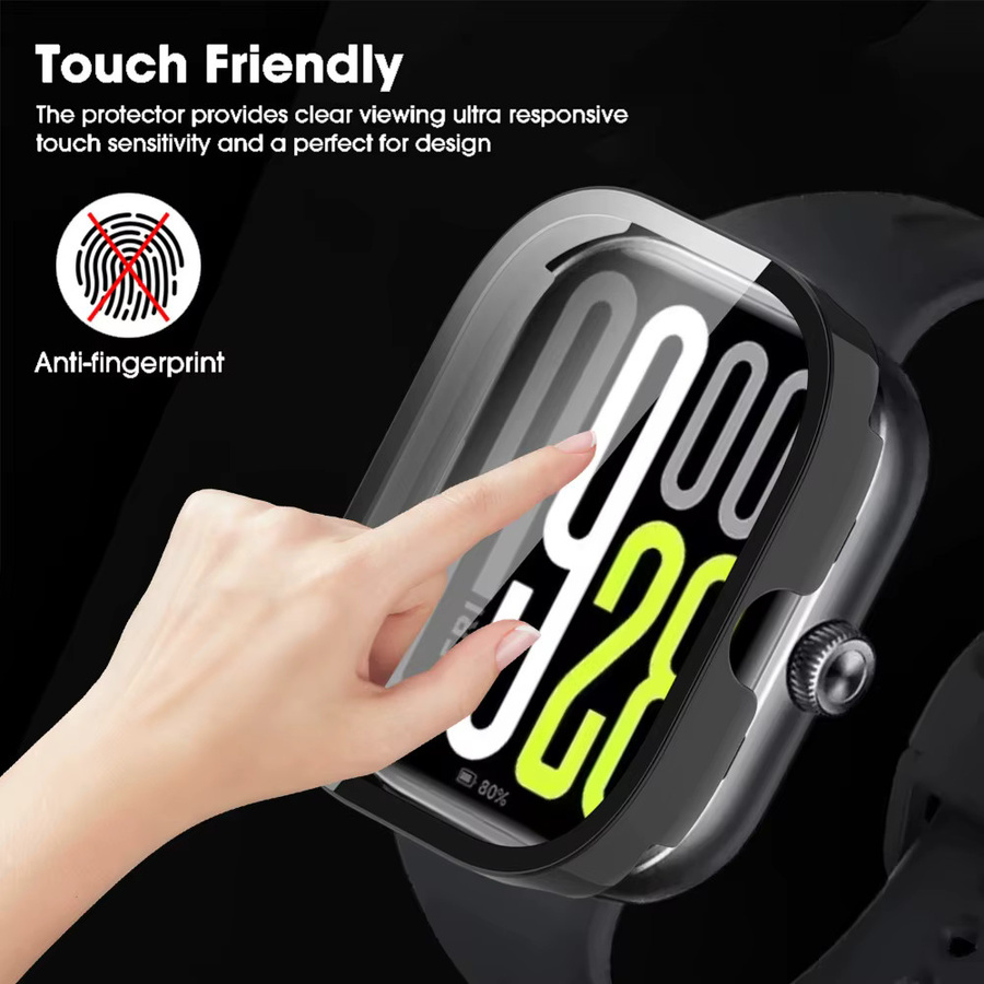 Displayschutz mit gehärtetem Glas und PC-Bumper für Xiaomi Redmi Watch 5/5 ESIM, transparent - Bild 2