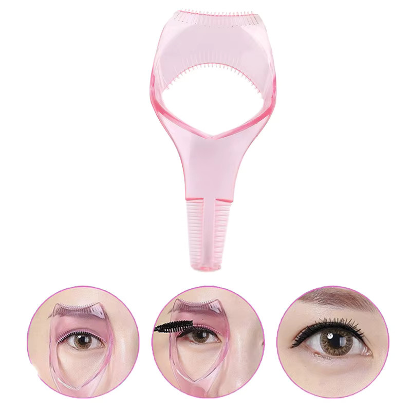Mascara Shield Guard Applikator Kamm und Wimpern Curling Schablonen, Pink, Unisex - Bild 2