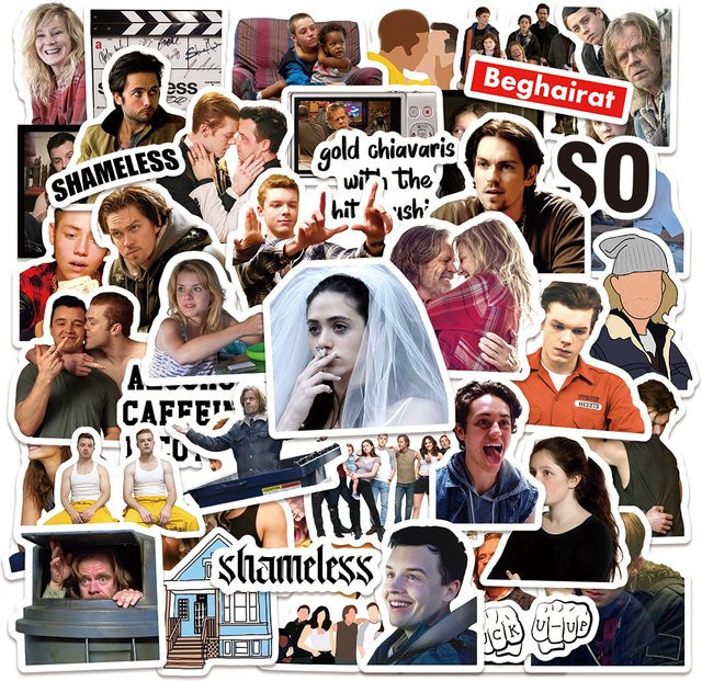 58 Stück Shameless TV Show Aufkleber GOGOTU Graffiti Sticker Wasserdicht für Skateboard und Gepäck in Multicolour - Bild 1