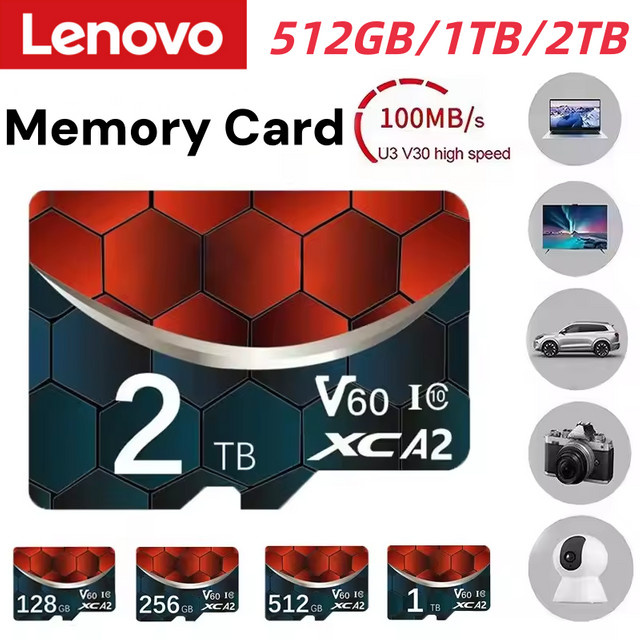 Lenovo Micro-SD Speicherkarte für 4K Full HD Videos in Multicolour - Bild 1