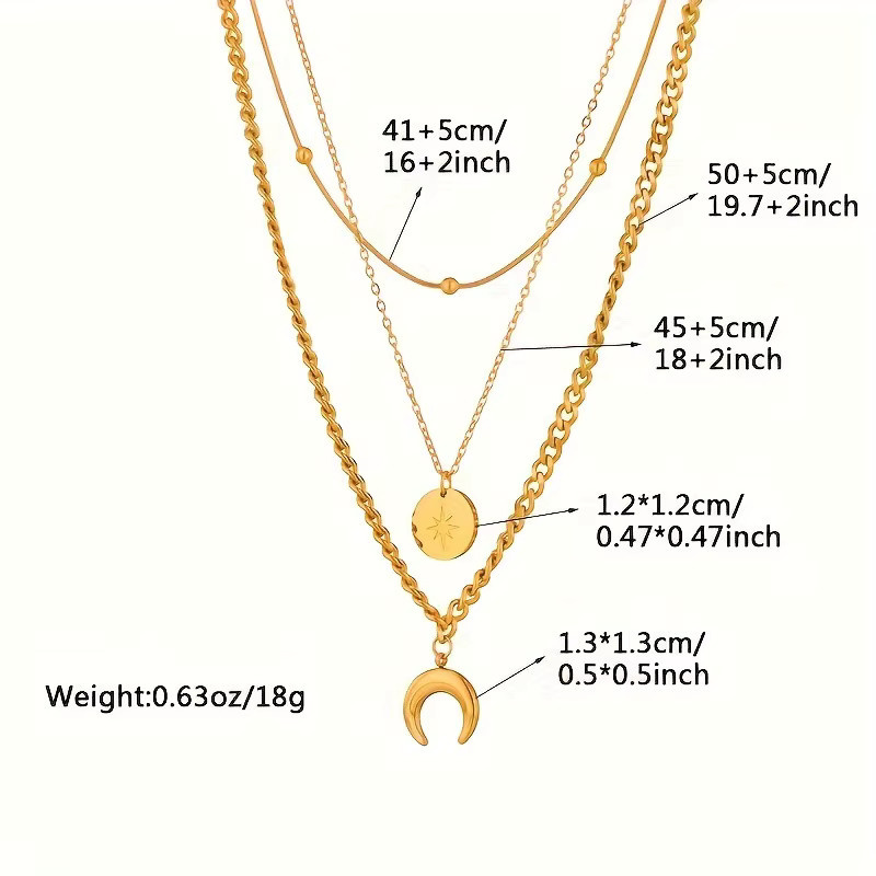 DIEYURO Halskette, Edelstahl, Gold, Damen - Bild 2