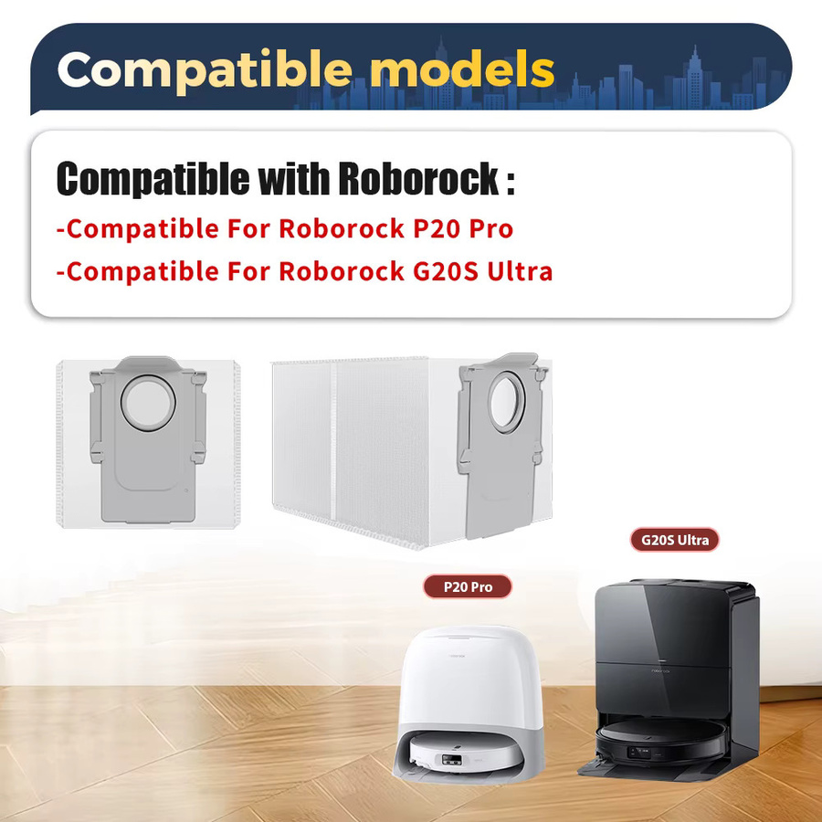 Roborock Staubbeutel für P20 Pro, G20S Ultra, Qrevo Curv, Qrevo Edge, Qrevo MaxV, Qrevo Master, S8 Max Ultra und S8 MaxV Ultra Staubsauger - Bild 2