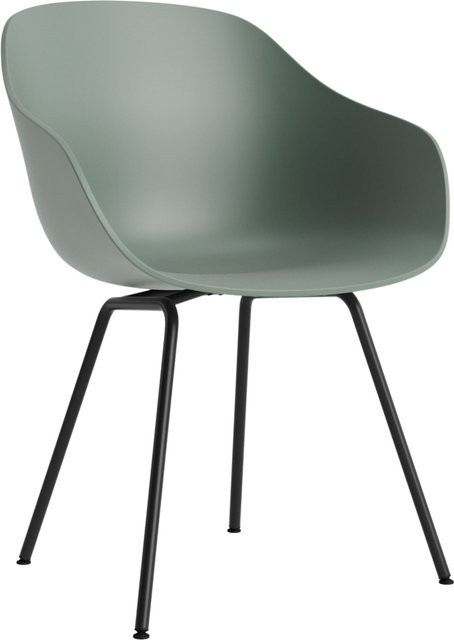 HAY About A Chair AAC 226 mit Armlehnen in Grün und Stahlgestell in mattem Design - Bild 1
