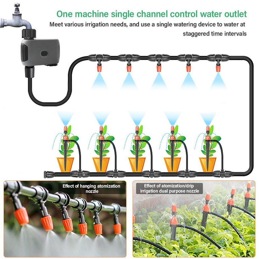 GoolRC Wi-Fi Smart Sprinkler Timer mit 1 Auslass, Automatisches Bewässerungssystem mit App-Steuerung, Schwarz - Bild 3