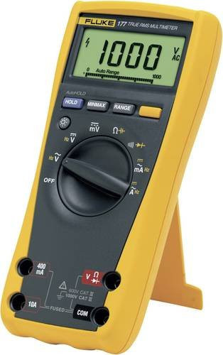 Fluke Digital-Multimeter 177 mit True-RMS, Kapazität und Frequenz, CAT III 1000 V, CAT IV 600V, 6000 Counts, Gelb - Bild 1