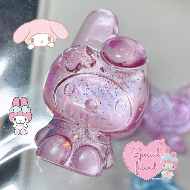 Sanrio Jelly-Wachs-Glitzer-Quetschfiguren, Quetschspielzeug, mit langsamer Rückfederung - Bild 1