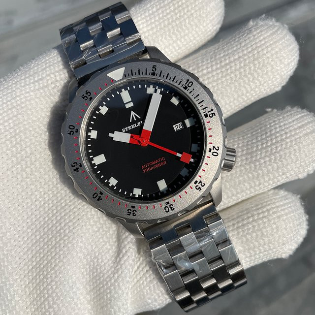 STEELFLIER Armbanduhr, Automatik, Edelstahl, Schwarz, Herren - Bild 1