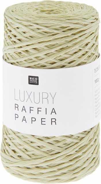 Rico Design Luxury Raffia Paper in Mint Green und Beige - Bild 1